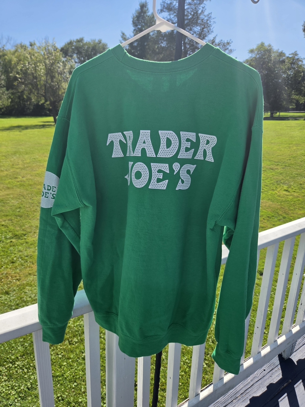Green Trader Joe's Sweatshirt